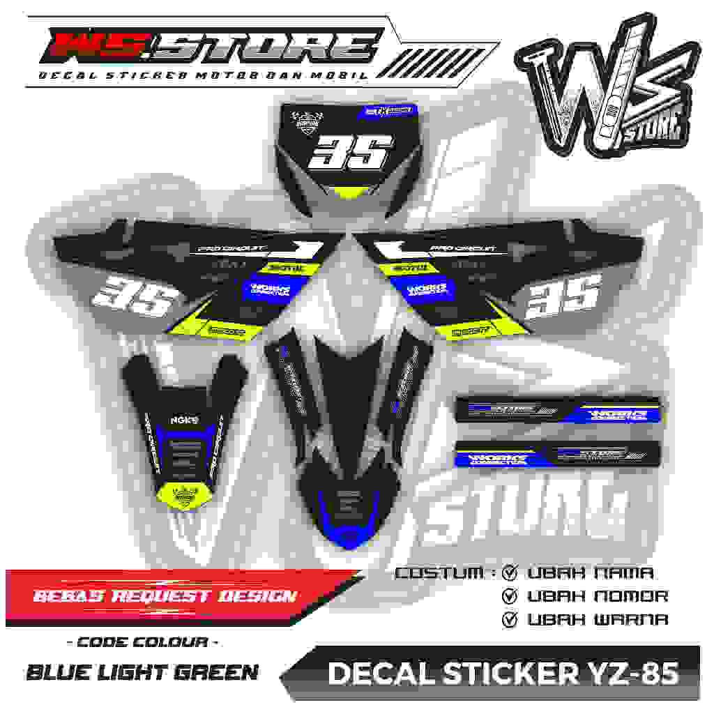 ~DECAL STICKER YZ 85 NEW GTX-003 BEBAS REQUEST COSTUM NAMA DAN NOMOR DAN REQUEST DESIGN