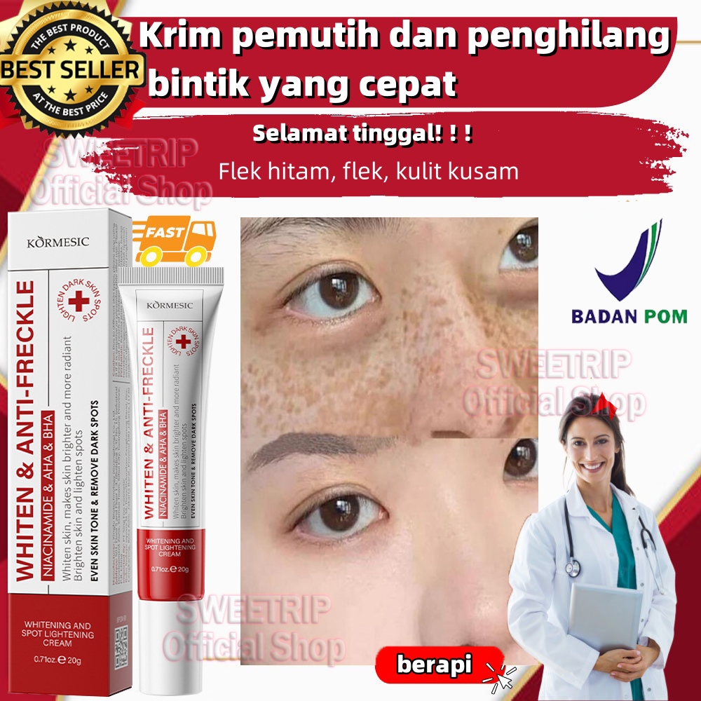 Krim penghilang flek hitam Menghilangkan Flek Hitam BPOM 20g Whiten & anti-freckle Whitening Cream M