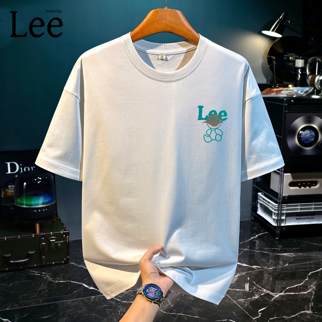 [HOT] Kaos Lee Pria Gaya Kasual, Desain Kartun Unik, Bikin Penampilan Makin Keren