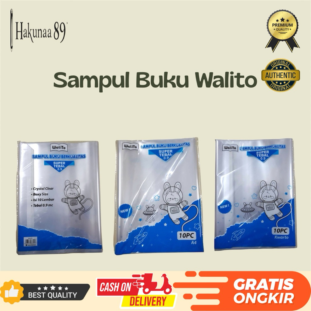 

Walito Sampul Buku Plastik | 10 Lembar | Crystal Clear | Tebal 0.9 Mic | Cover Buku Anti Sobek