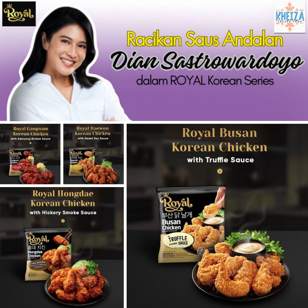 

BELFOODS ROYAL Gangnam Hongdae Itaewon Busan Chicken Olahan Ayam Ala Korea dengan Saus - Kheiza
