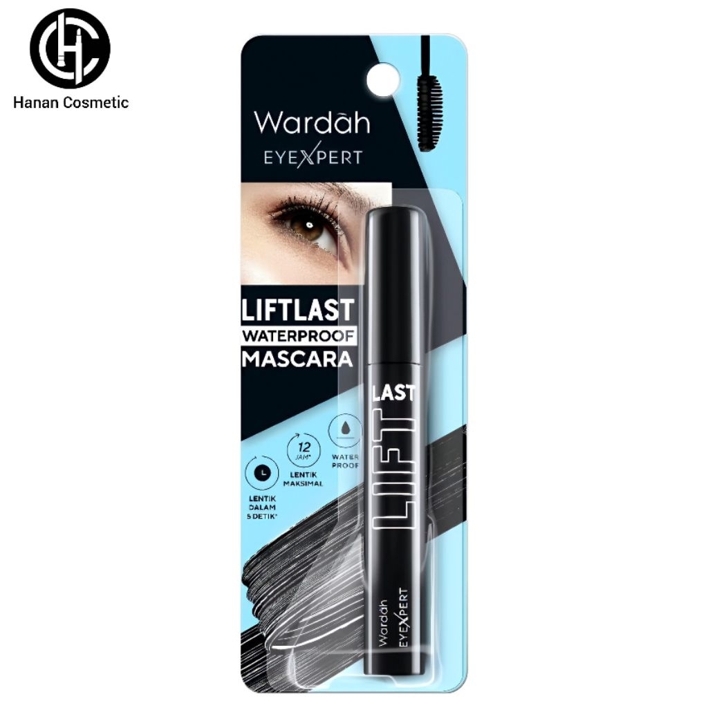 Wardah EyeXPert Liftlash Waterproof Maskara 8ml 100% Original Hanancosmetic_