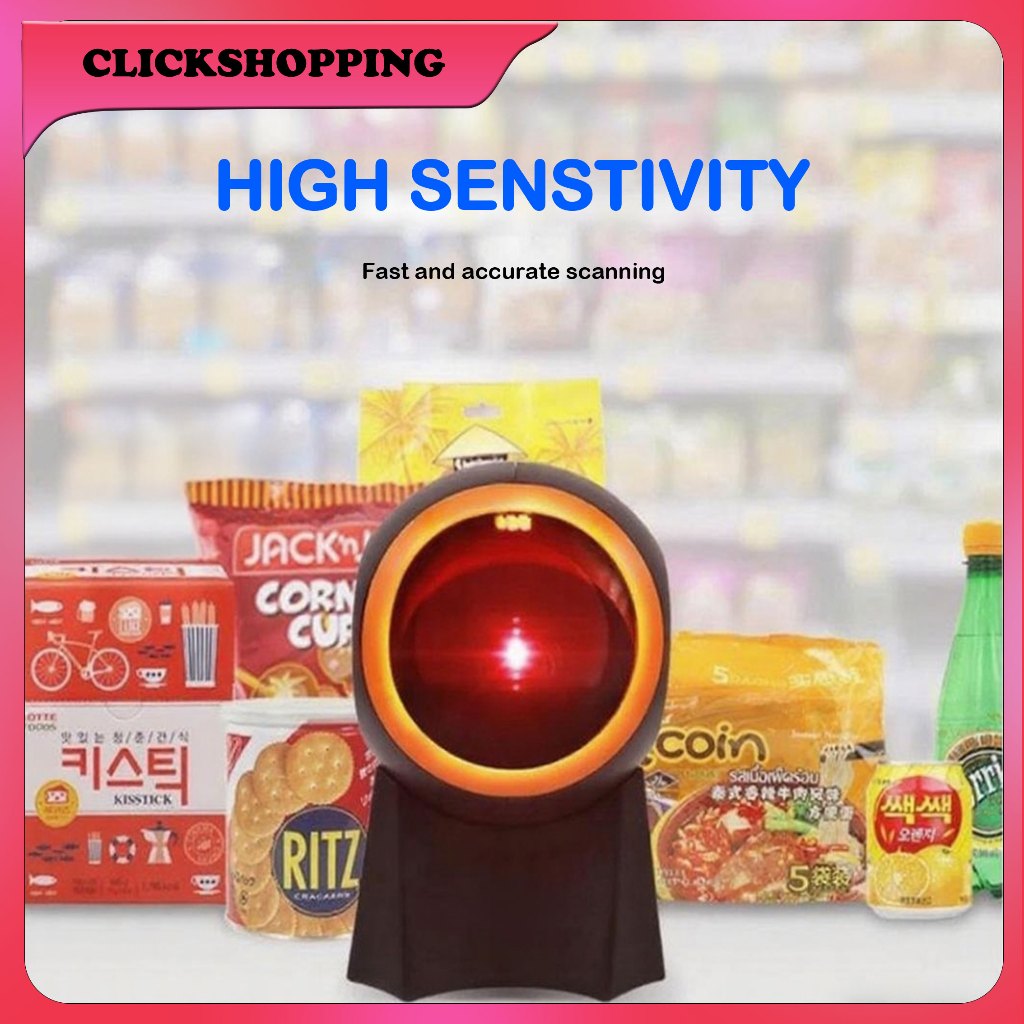 Barcode Scanner Omni 1D/2D AutoScan QR Code & Barcode Scan CMOS Sensor Akurasi Tinggi Scan Barcode