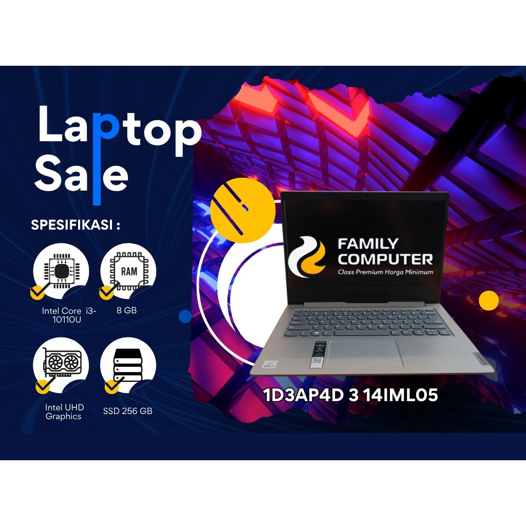 LENOVO IDEAPAD 3 14IML|CORE I3 GEN 10|SSD 256/8GB