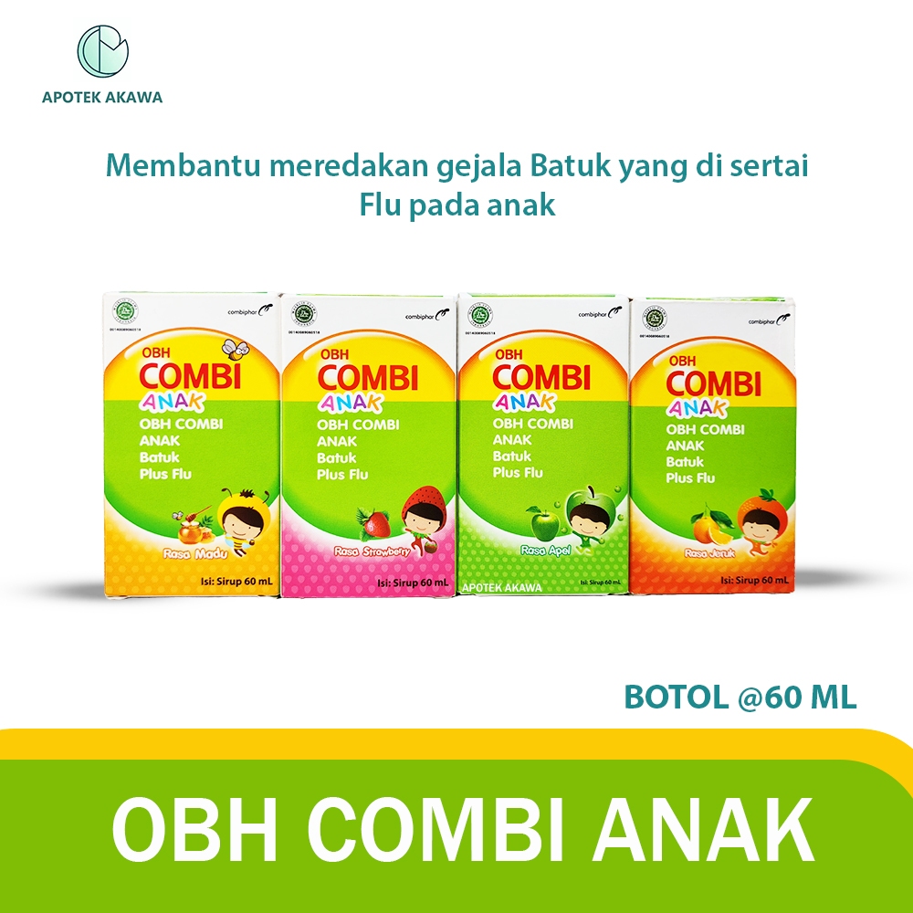 OBH COMBI ANAK BATUK PLUS FLU 60 ML / BATUK PILEK ANAK / APOTEK AKAWA