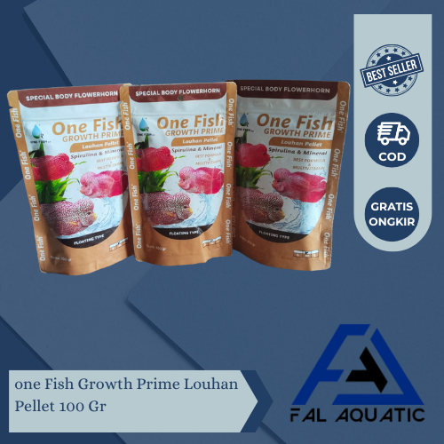 ONE FISH GROWTH PRIME LOUHAN 100 GRAM MEDIUM / MAKANAN LOUHAN