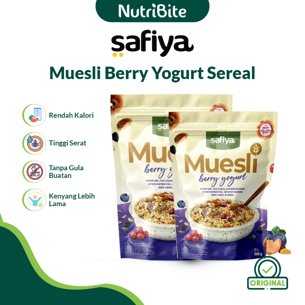 

Safiya Muesli Berry Yogurt Sereal With Almond Premium