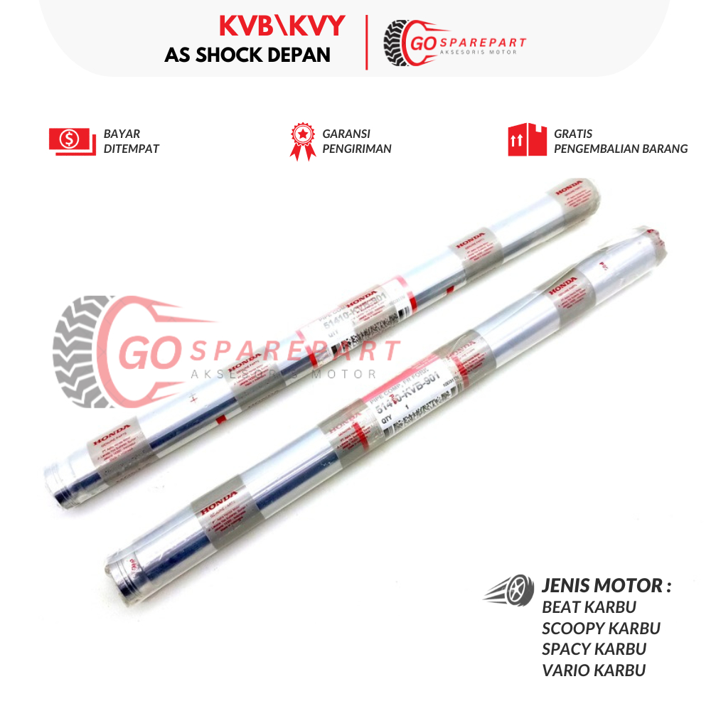 KVBKVY AS SHOCK DEPAN HONDA BEAT / BATANG SHOCK DEPAN MOTOR SCOOPY / INNER TUBE SHOCK DEPAN VARIO / 