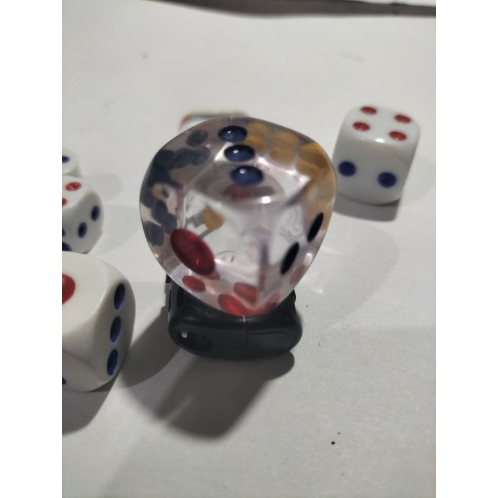 Dadu bening transparan 2,5cm