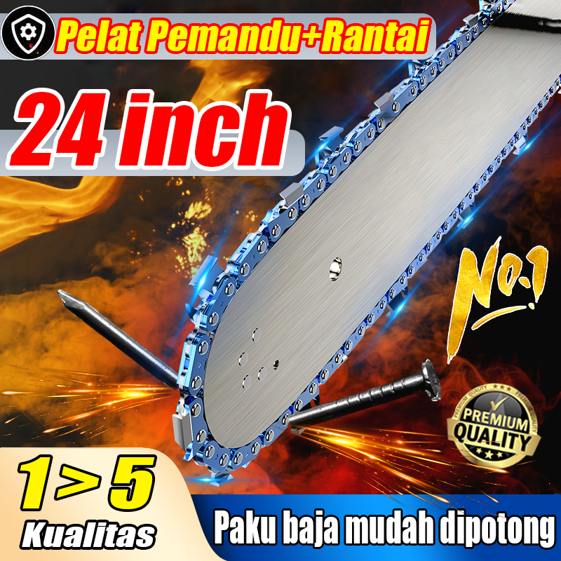 [COD]Chainsaw blade Rantai  20/22/24 Inch Chainsaw Blade Rantai Chainsaw Saw Parts Chainsaw Blade Ch