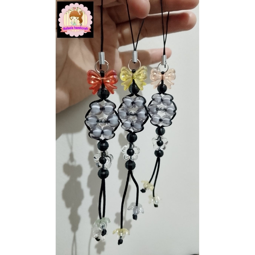 Gantungan HP/Gantungan HP manik/Gantungan HP hitam/Gantungan HP lucu