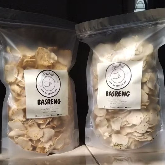 

Kripik Basreng Asin & Pedas Daun Jeruk Cemilan Keripik Kiloan Grosir