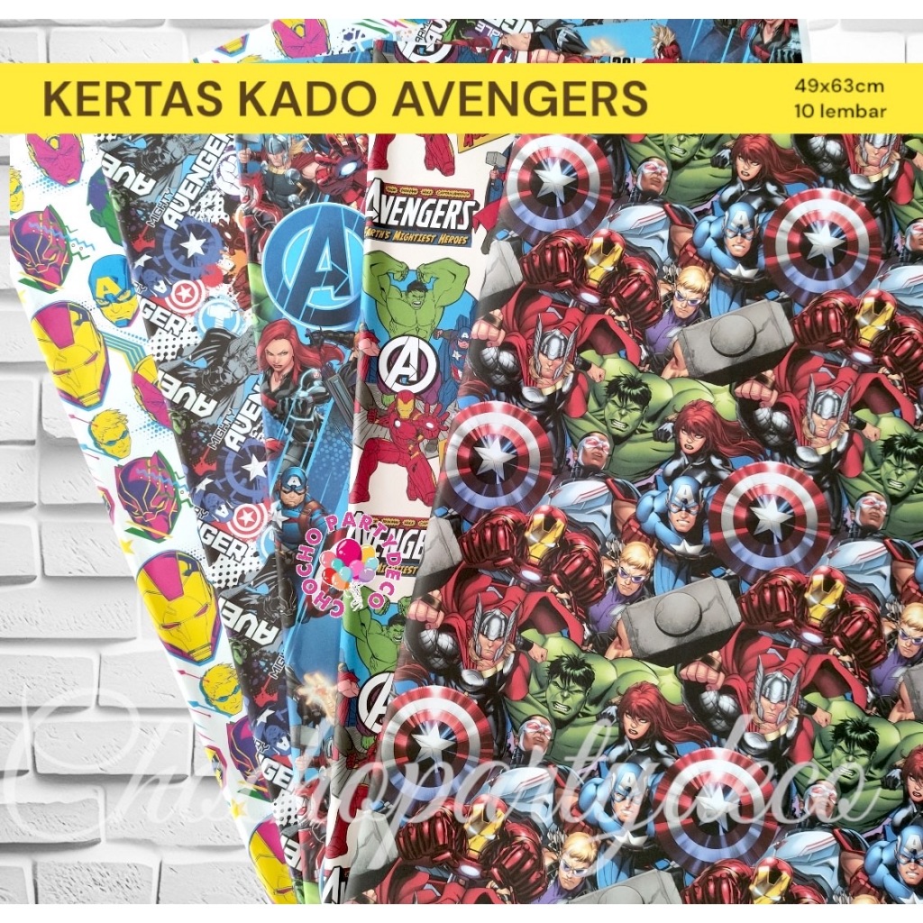

KERTAS KADO AVENGERS ISI 10 / Kertas Kado AVENGERS SUPERHERO