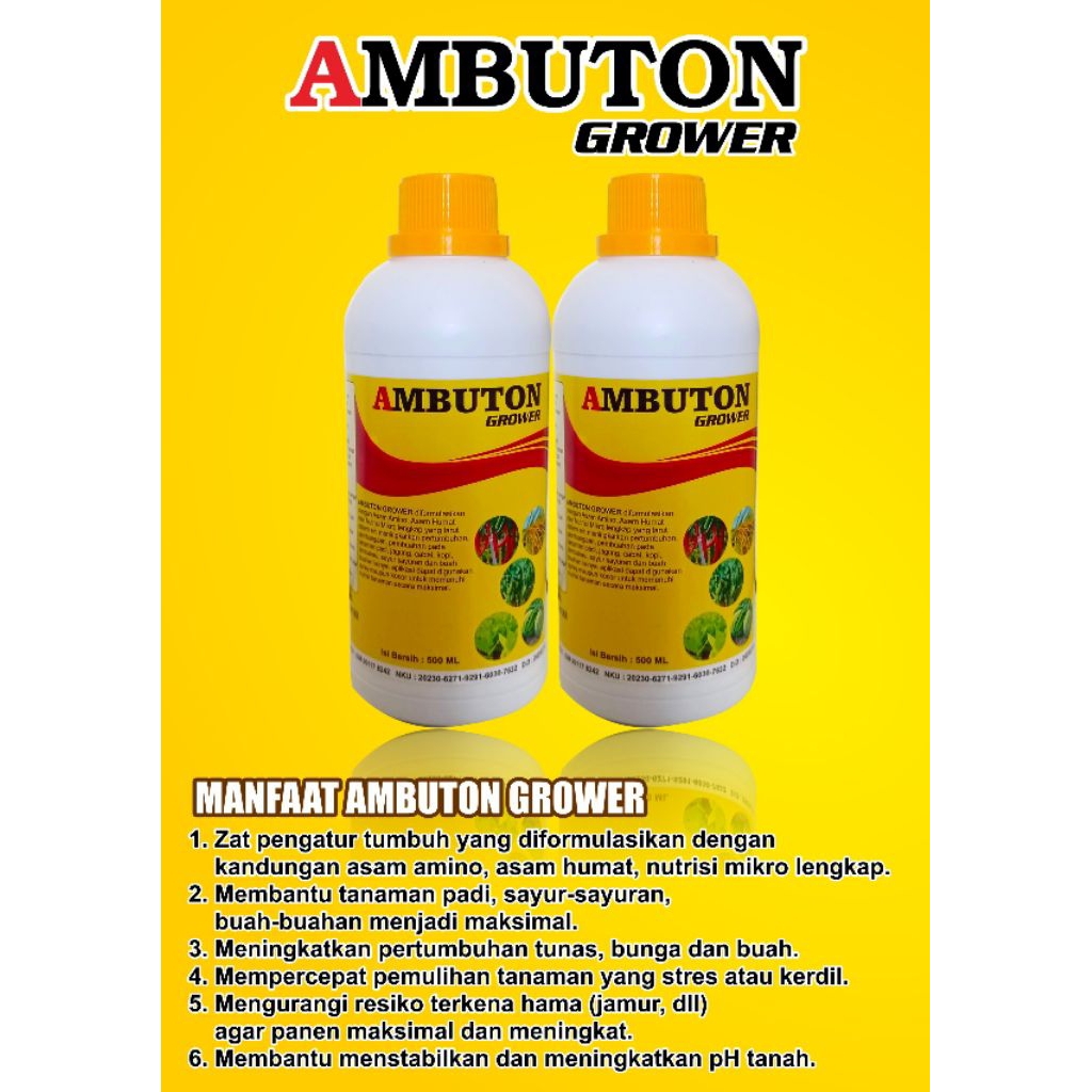 Asam Amino Ambuton GROWER, pupuk daun cair super 5liter