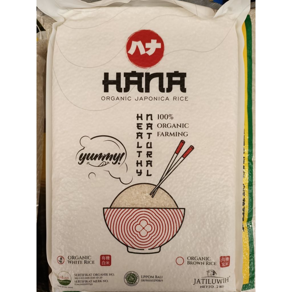 

Hana Organic Japonica Rice (2 Kg) / Bks