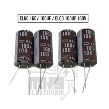 Elko 160v 100uf / Elco 100uf 160v Aur Original
