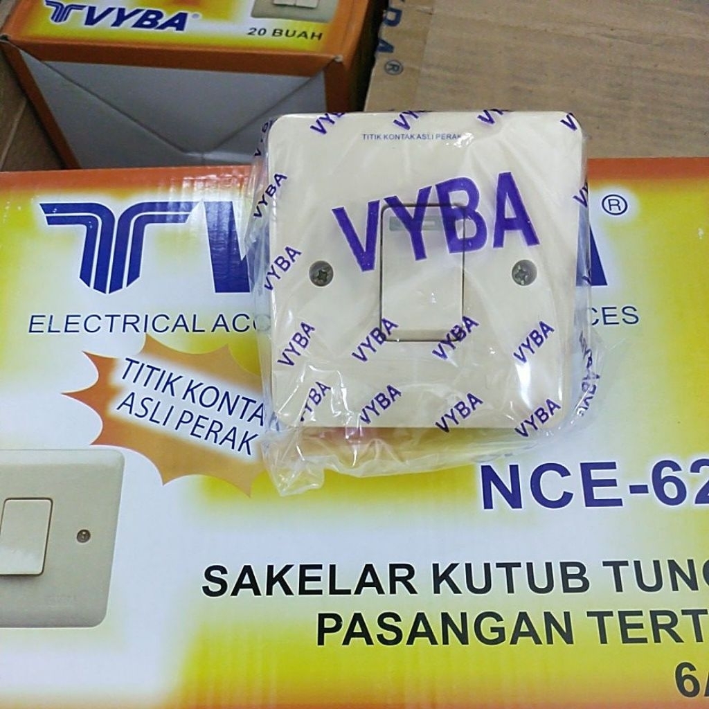 Saklar tunggal  in bow(tanam)merk  vyba tipe NCE-621U