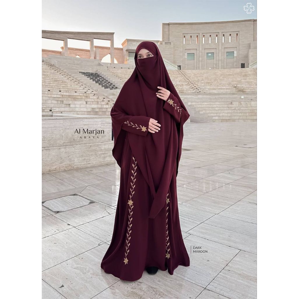 Abaya Al Marjan Set Fk by Ori Mahira | Abaya Set Fk Premium | Abaya Bordir