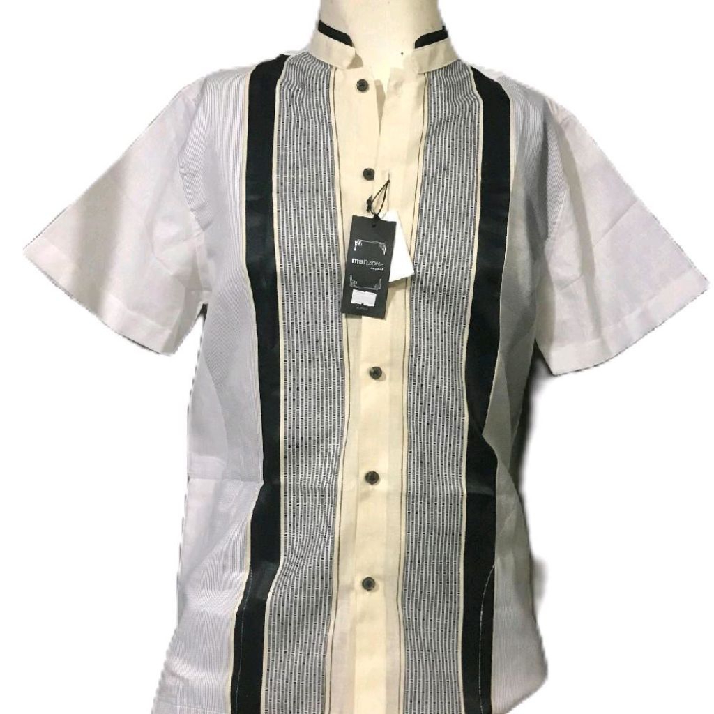 MANZONE Baju Koko Lengan Pendek MZC- NIGEV - White