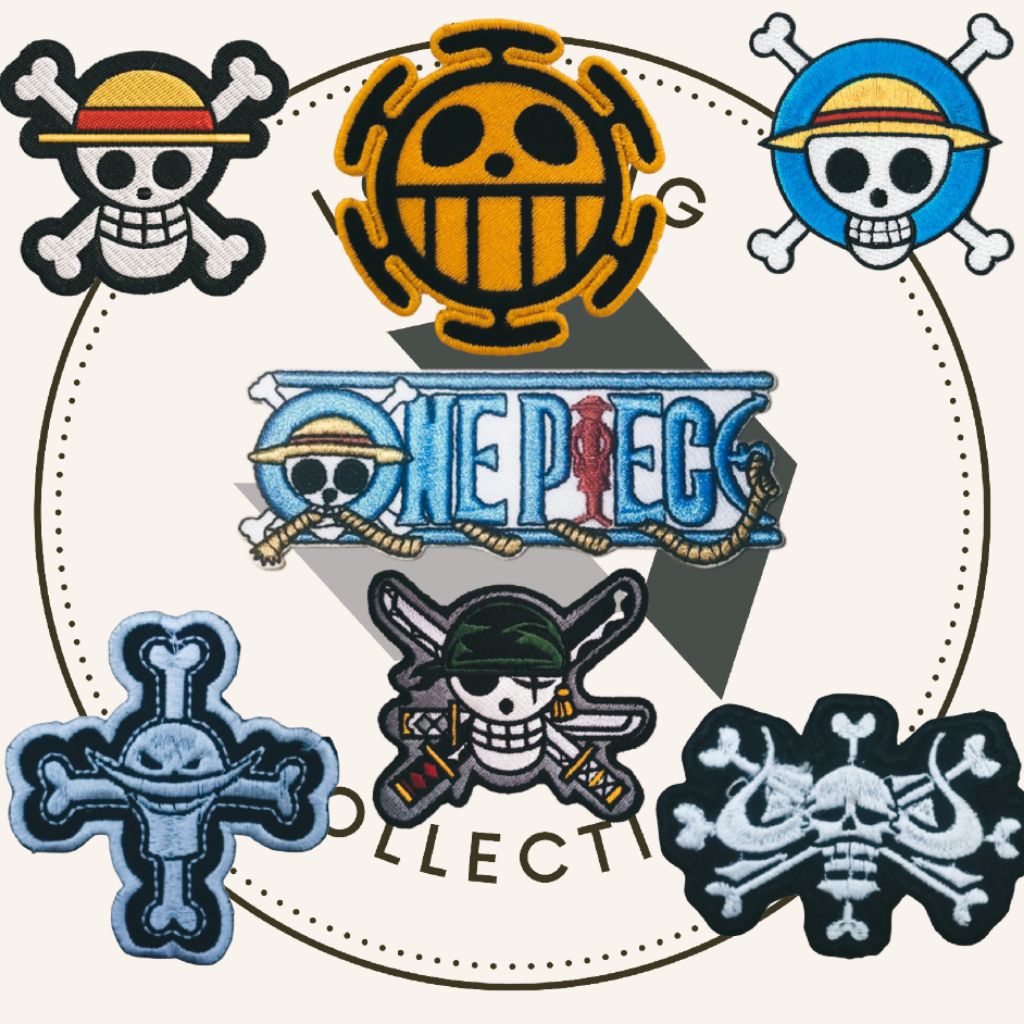 Patch Bordir Jahit Logo Onepiece Aksesoris Bordir Iron Patch Bordiran keren Terlaris