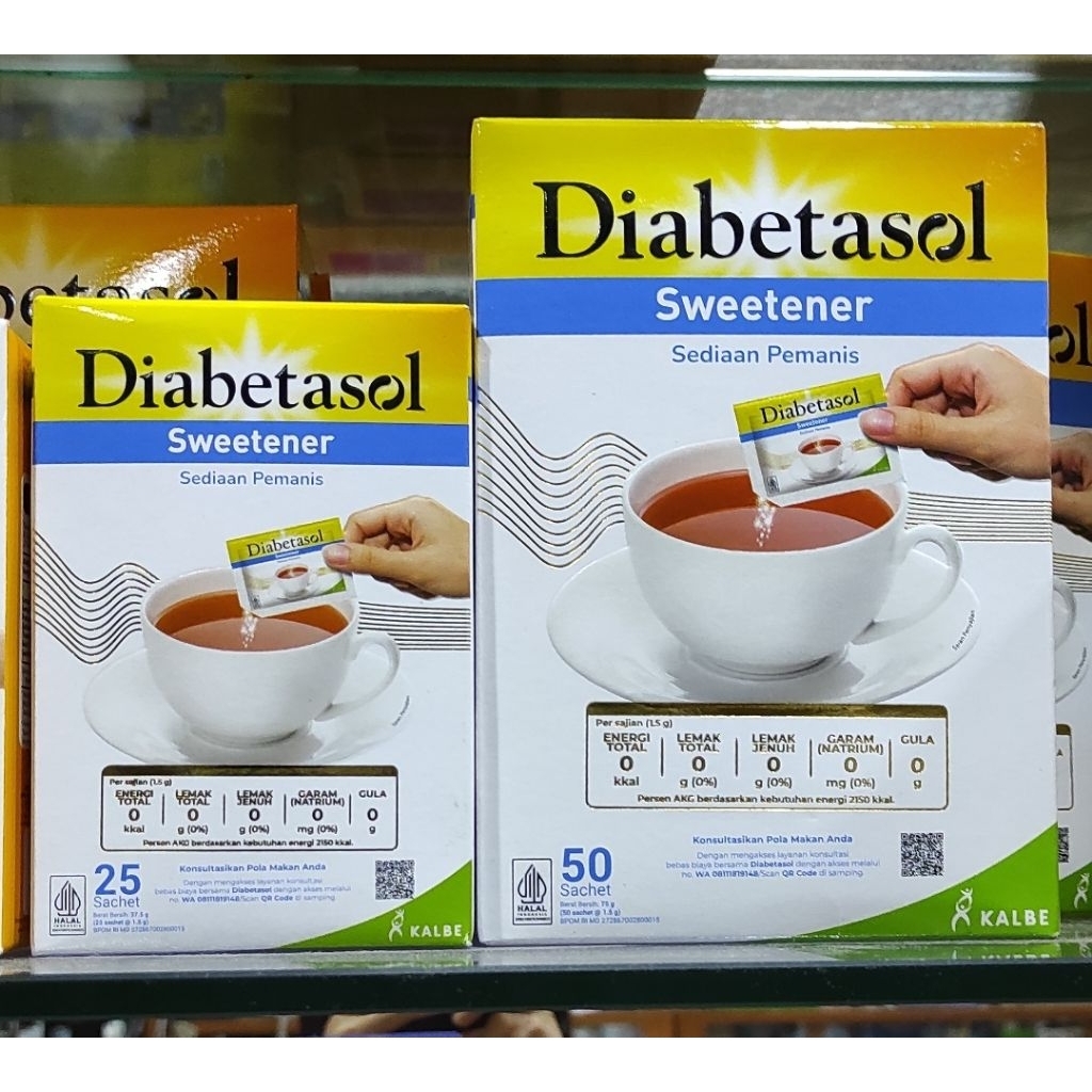 

Diabetasol Sweetener Gula Nol Kalori 25s, 50s,100s