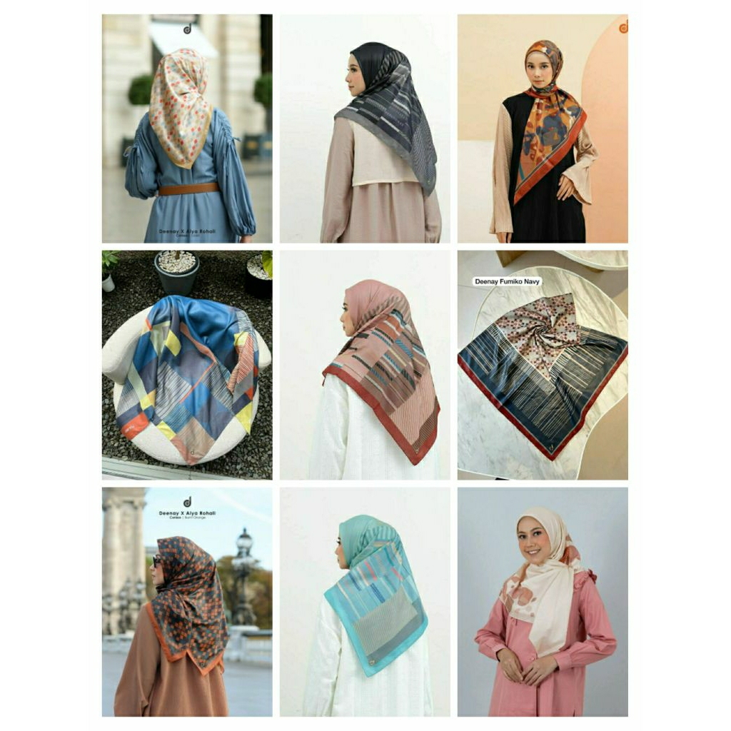 JILBAB DEENAY MOTIF  PLAT LOGO LAMA
