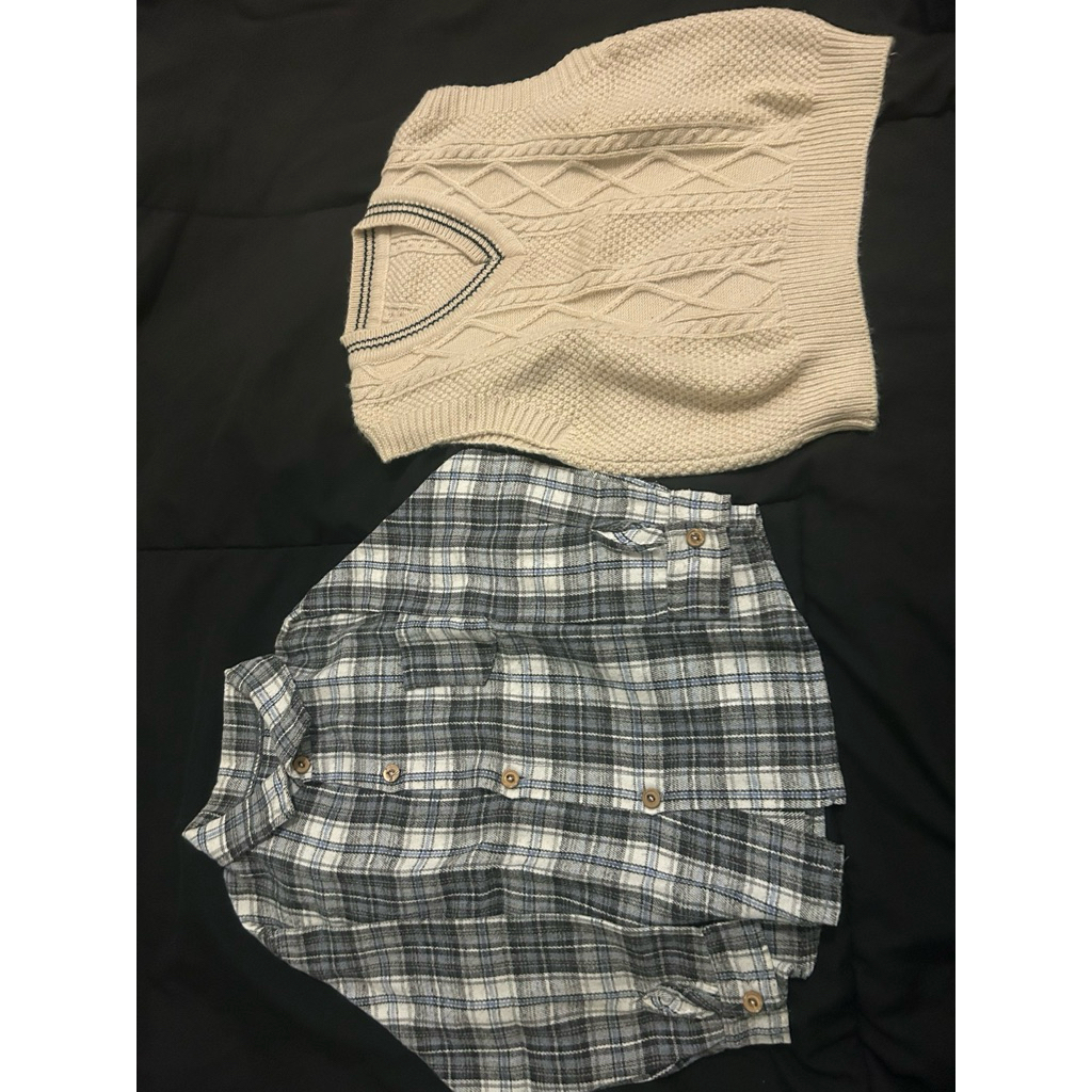 set kemeja rajut anak laki-laki import