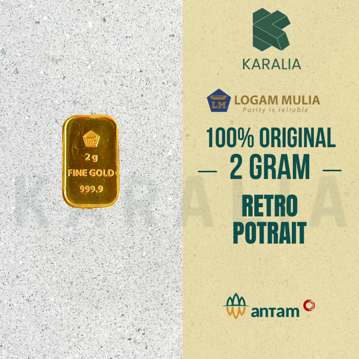 ANTAM LOGAM MULIA 2 GRAM RETRO POTRAIT LM ANTAM EMAS ANTAM 2 GRAM RETRO BERDIRI