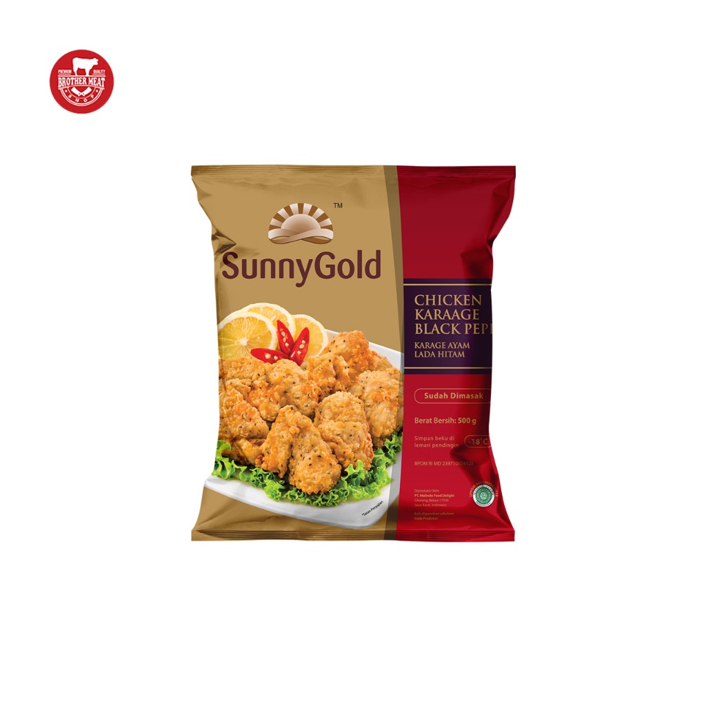 

Sunny Gold Chicken Karaage Blackpepper 500gr / Karaage Lada Hitam - Brothermeatshop