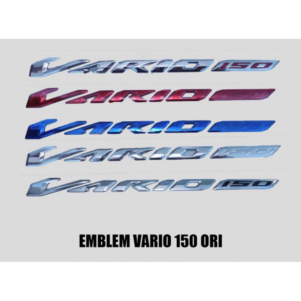Emblem Original Honda Vario 150 Silver Gold Logo Motor Vario