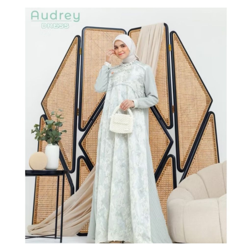 Audrey dress by Marevi Fashion Muslim, Gamis Branded Original Marevi