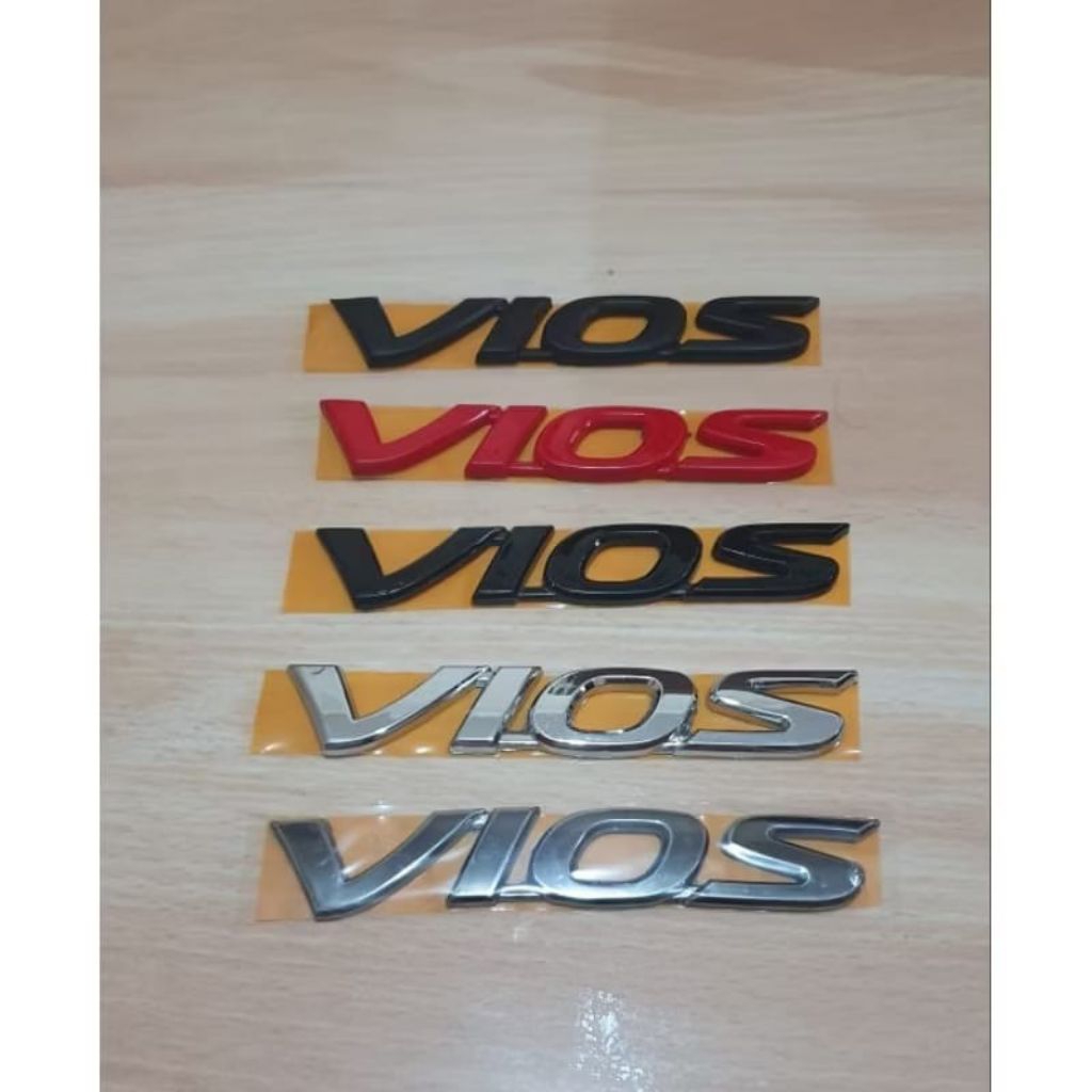 Emblem Logo Tulisan Bagasi Belakang Toyota Vios