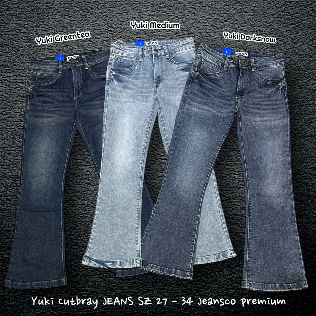JEANSCO - YUKI SERIES | CELANA JEANS WANITA CUTBRAY SHELLY JEANS SZ 27 -34 MELAR ( IMPORT BKK )