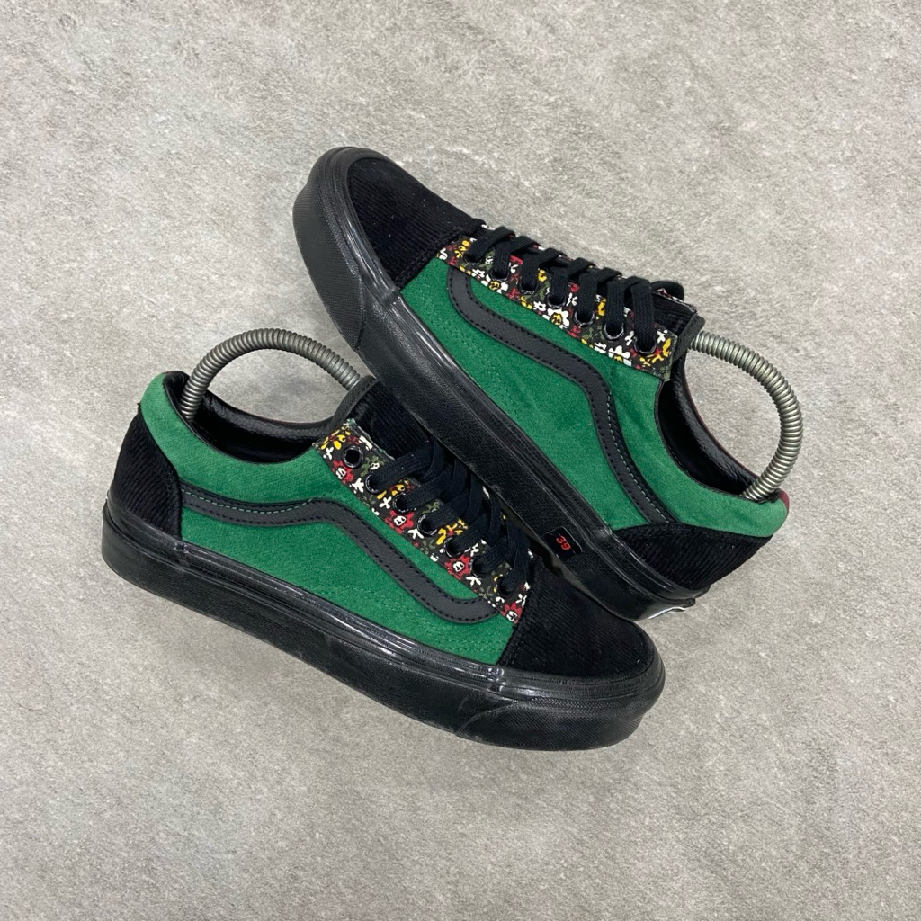 Vans Oldskool 36 DX Aneheim Factory OG Velvet Red Green Suede Japan size 39