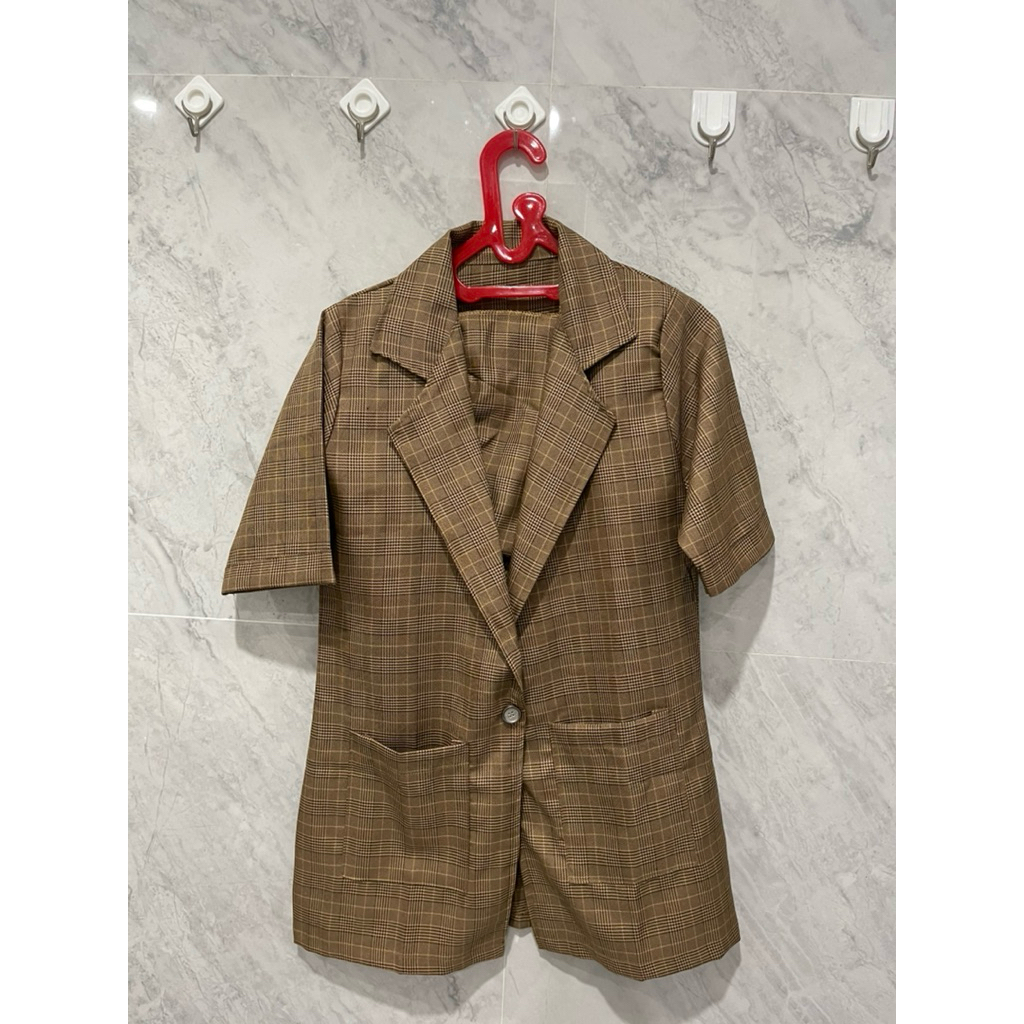 Set Blezer celana dan baju, set baju celana preloved