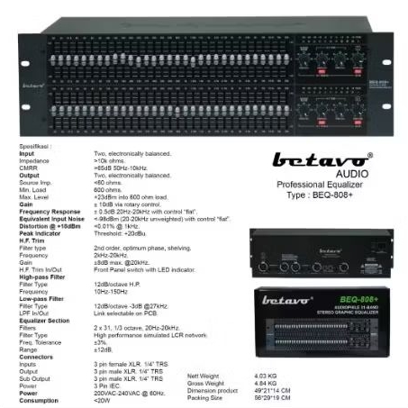 EQUALIZER BETAVO BEQ-808+