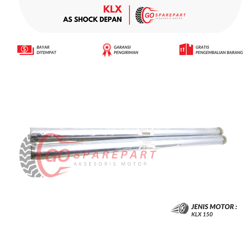 KLX AS SHOCK DEPAN KAWASAKI KLX-150 / BATANG SHOCK DEPAN MOTOR KLX-150 / SHAFT SHOCK DEPAN / SULING 