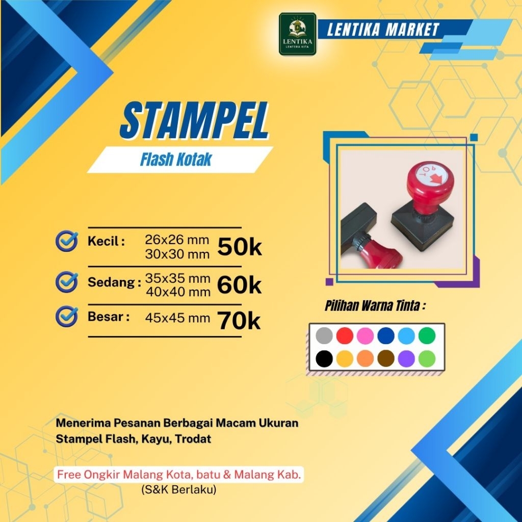 

Stempel Flash Persegi