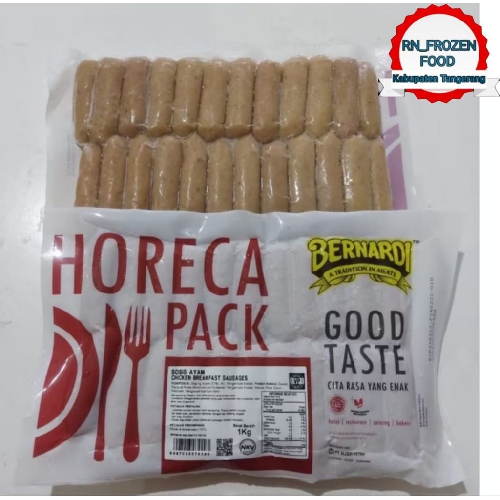 

BERNARDI SOSIS AYAM HORECA PACK CHIKEN VP 1Kg