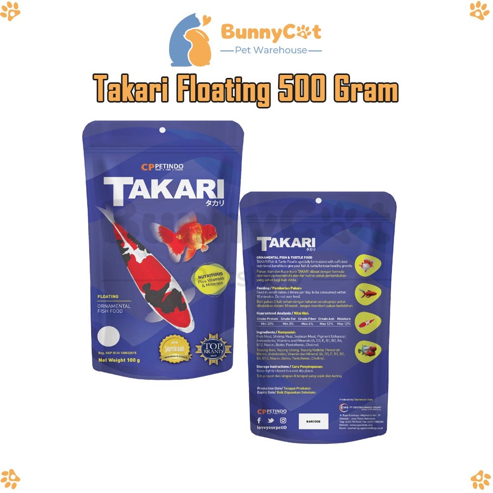 Takari Fish Food 500gr makanan ikan takari 500 gram