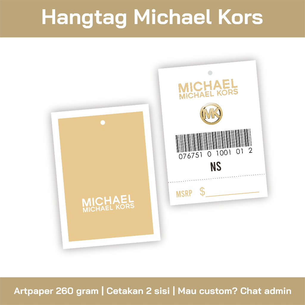 

hangtag Michael Kors // Label MK // Label // Tas branded
