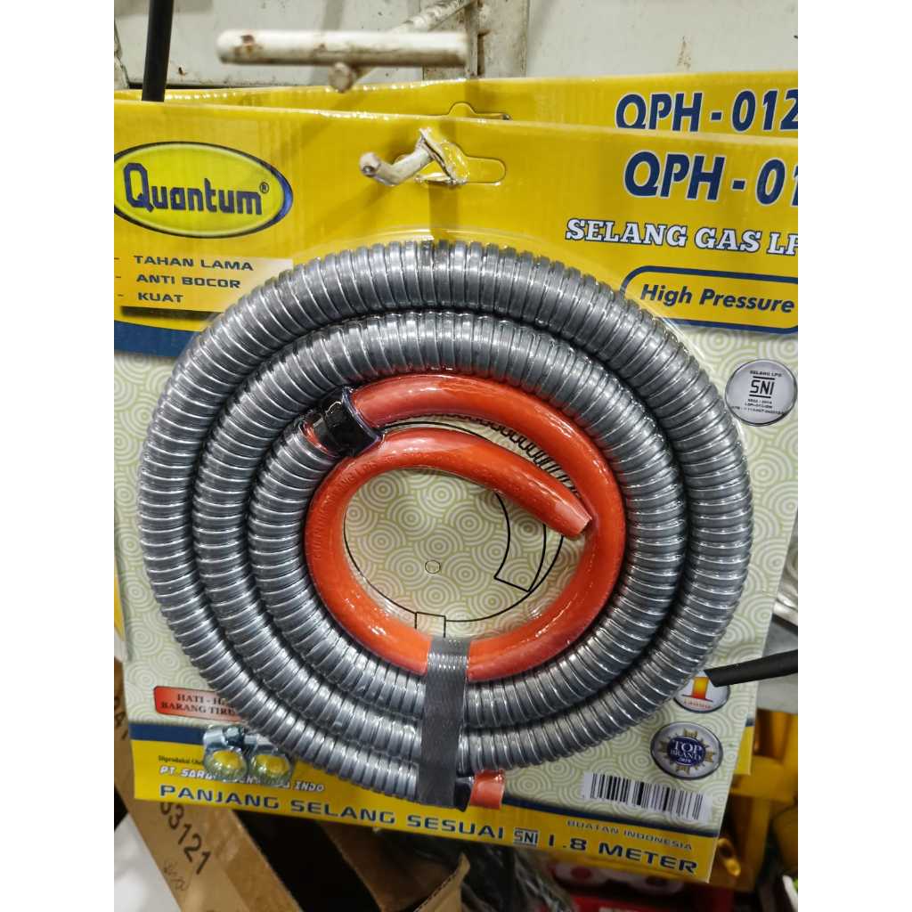 Quantum Selang Gas LPG Khusus Tekanan Tinggi High Pressure Cocok untuk Kompor Mawar Kompor Cor Kompo