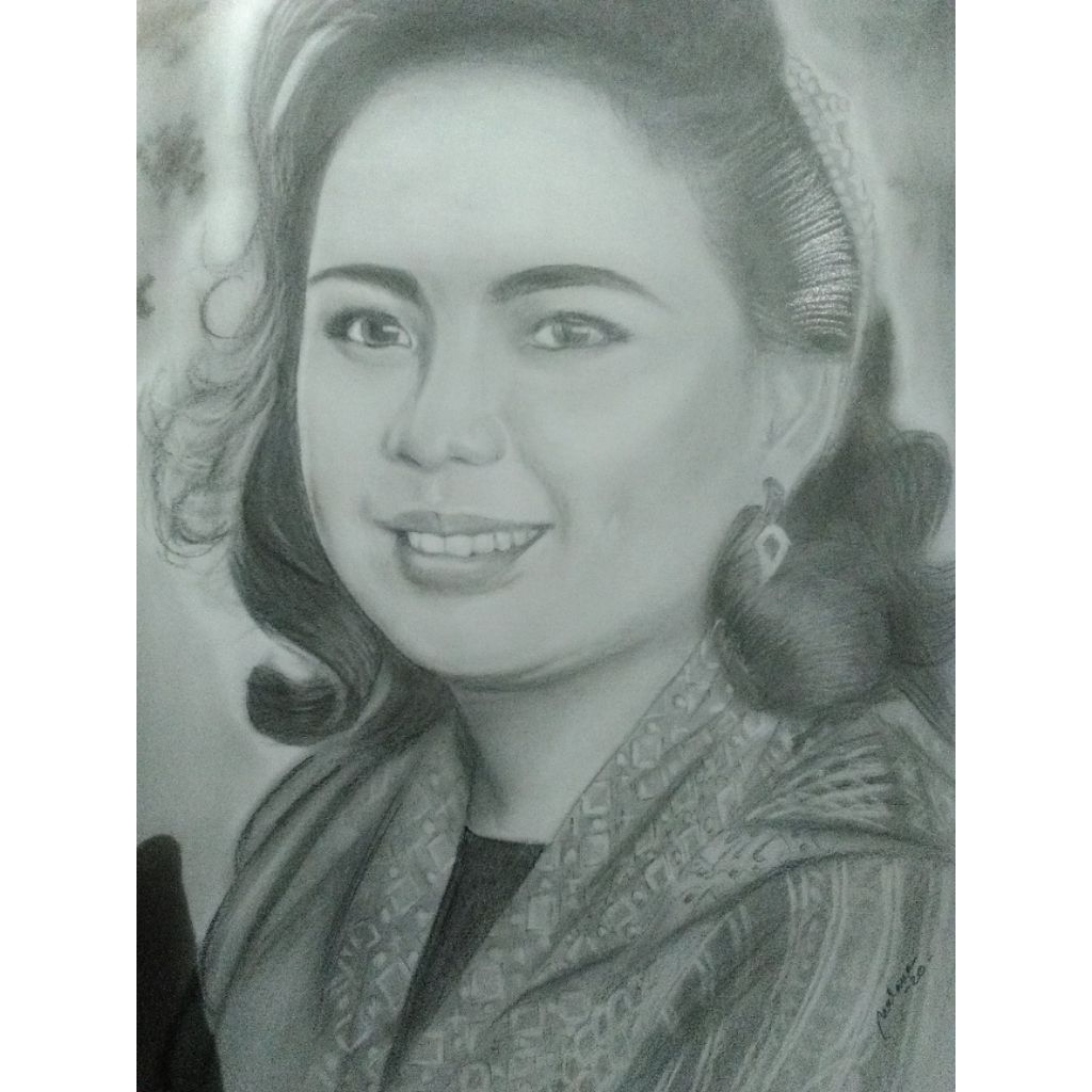 

A2 Lukisan pensil manual HITAM PUTIH