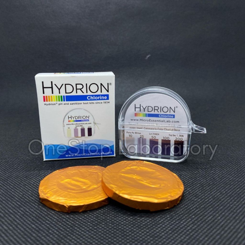 Hydrion CM 240 Chlorine test paper 10-200 ppm / klorin tes paper
