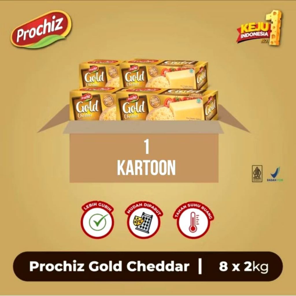 

Keju Prochiz Gold 2kg ( 1 kartoon )