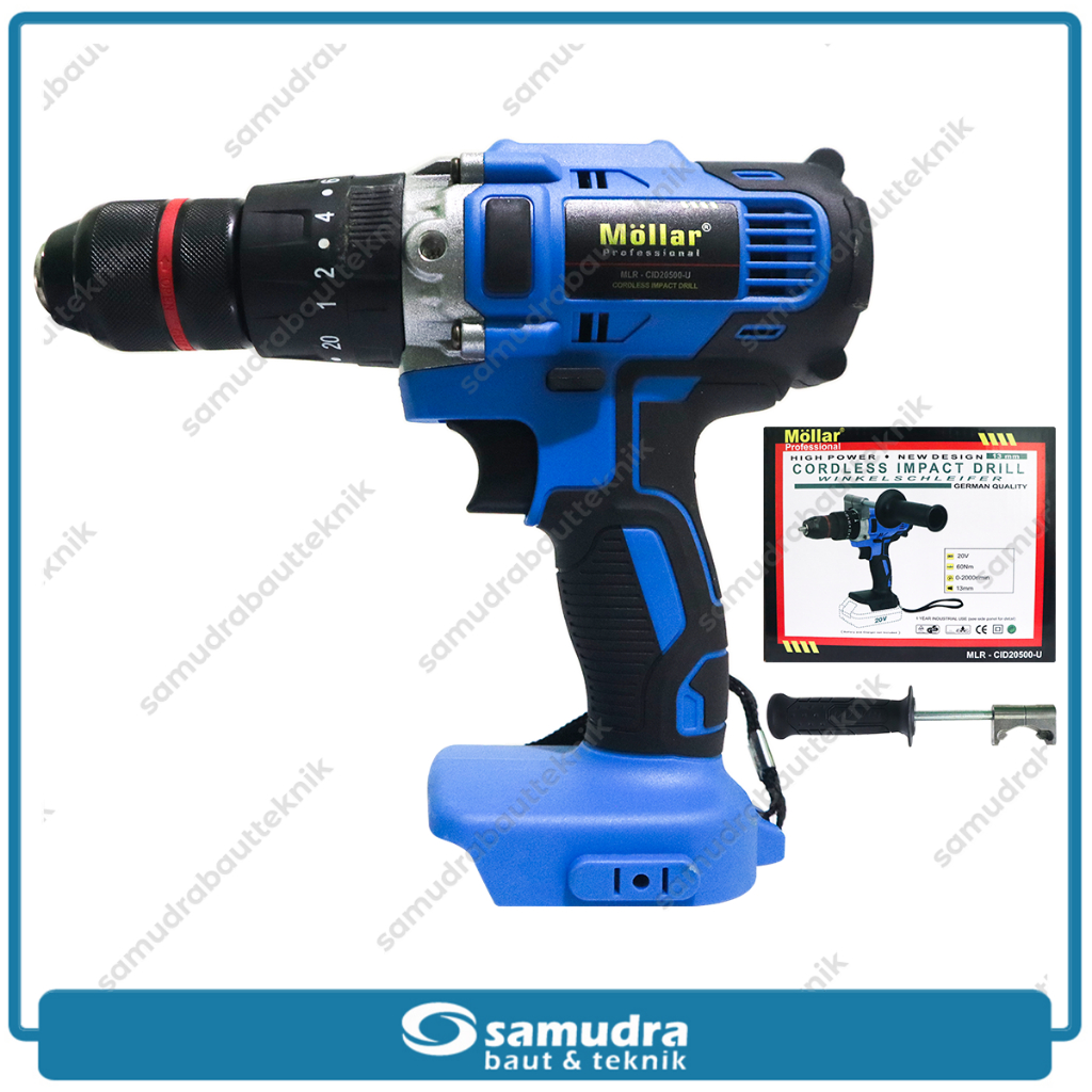 Cordless Impact Drill Unit Only MOLLAR CID20500-U Bor Beton Baterai