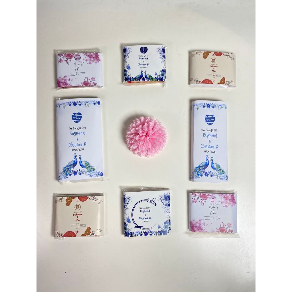 

SOUVENIR SANGJIT CUSTOM MURAH/ PAKET ISI + LABEL NAMA DESAIN ELEGAN/ENGAMENT/LAMARAN/TEA PAI/SOUVENI