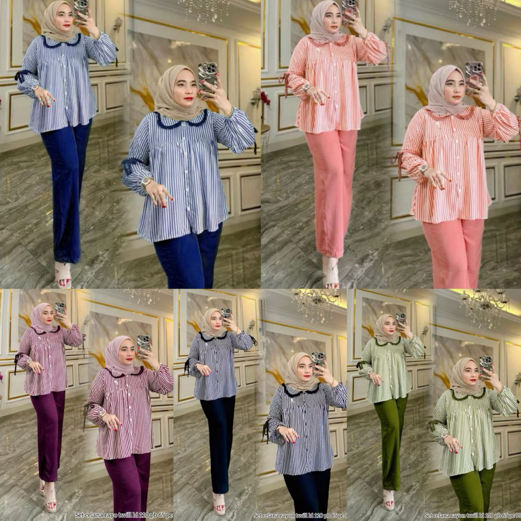 SETELAN CELANA PANJANG WANITA/SETELAN CELANA KEKINIAN