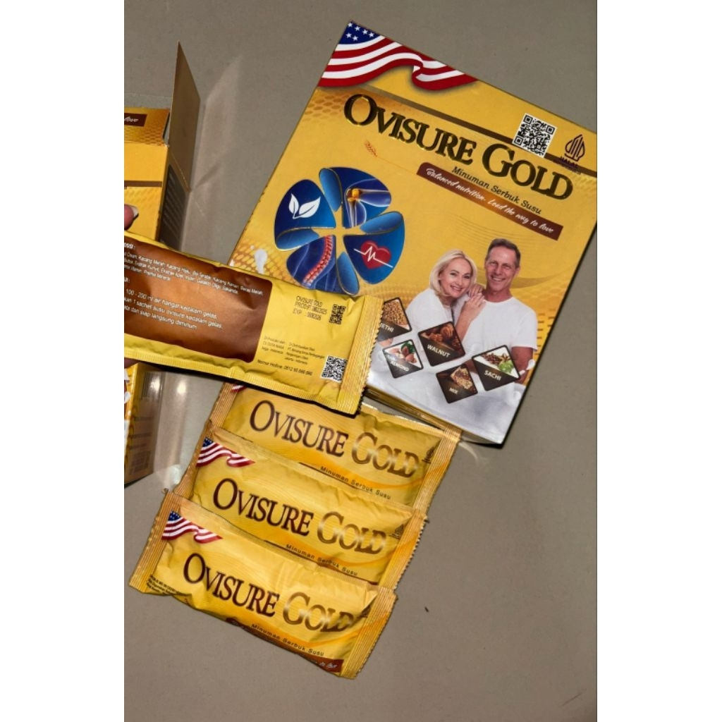 

OVISURE GOLD Susu Nabati Premium Atasi Nyeri Sendi Terlaris ORIGINAL Susu Tulang /1Box/12Sachet