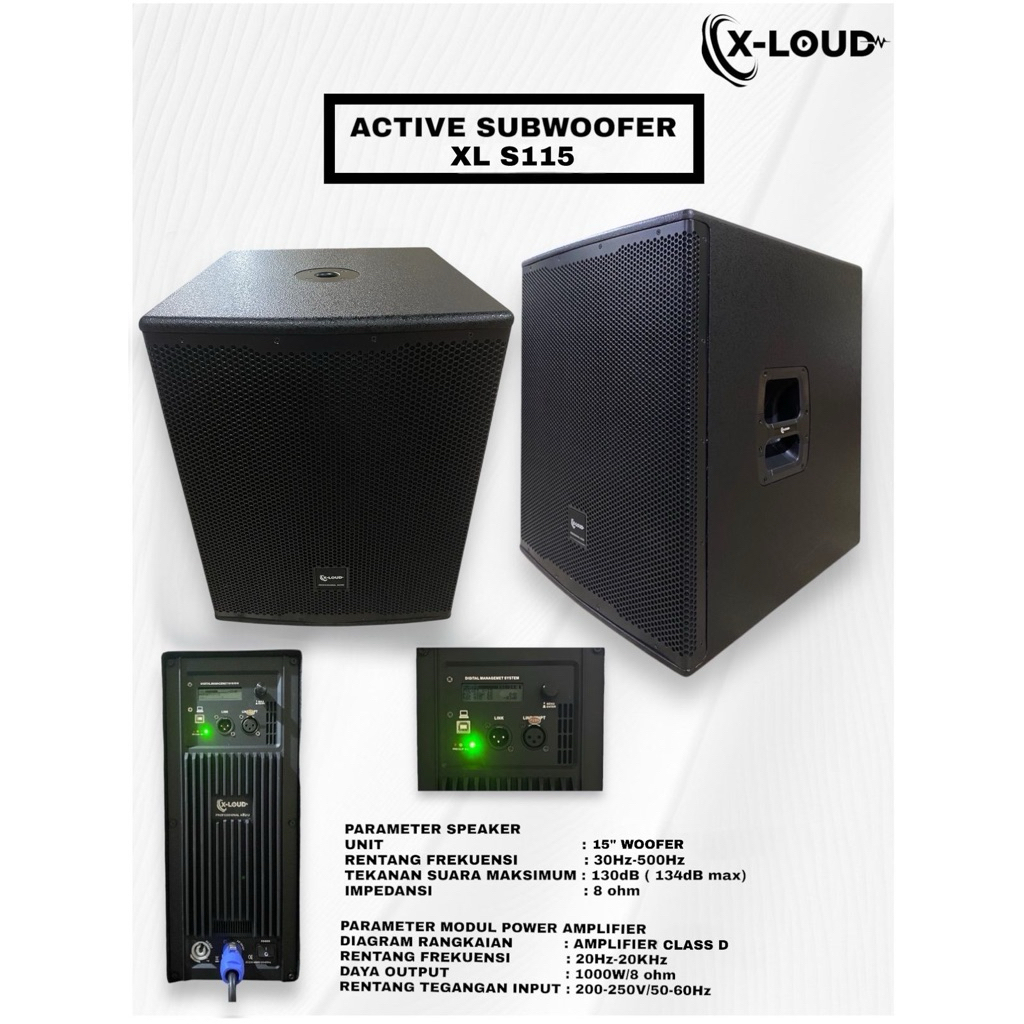 Subwoofer Aktif 15 Inch X Loud XL S115 Power 1000Watt